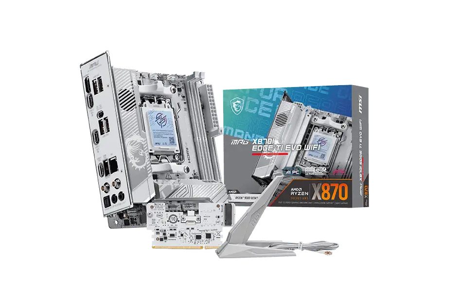 Placa MSI Mpg X870i Edge Ti Evo Wifi,AMD,Am5,X870e,2Ddr5,128 GB,1Hdmi+2Dp Type C,2Sata3+2M.2,5Gblan+Wifi7+Bt5.4,7Usb3.2,Mini-Itx