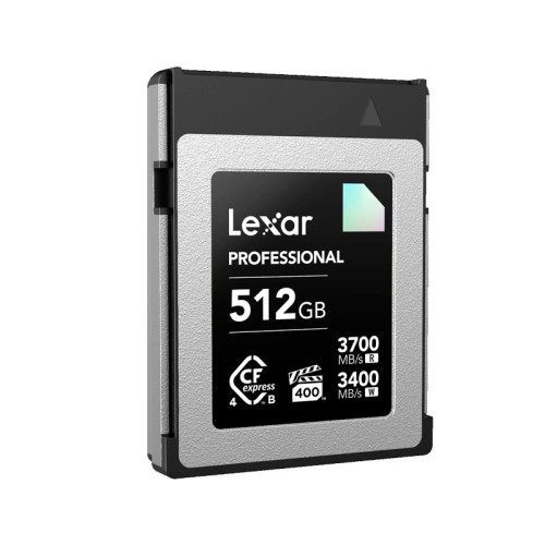 Lexar 512 GB Professional Cfexpress 4.0 Type-B Card, Up To 3700 MB/S Read 3400 MB/S Write. Vpg 400