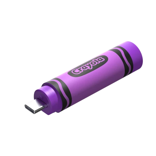 Sandisk Crayola Usb-C Flash Drive, 128 Gb, - Vivid Violet (Purple)