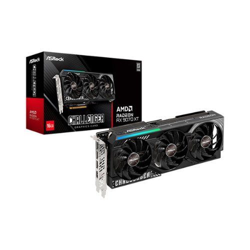Vga Asrock Rx 9070 Xt Challenger,AMD,Rx9070xt,16 GB,GDDR6,256Bit,1Hdmi+3Dp (Rx9070xt Cl 16G)