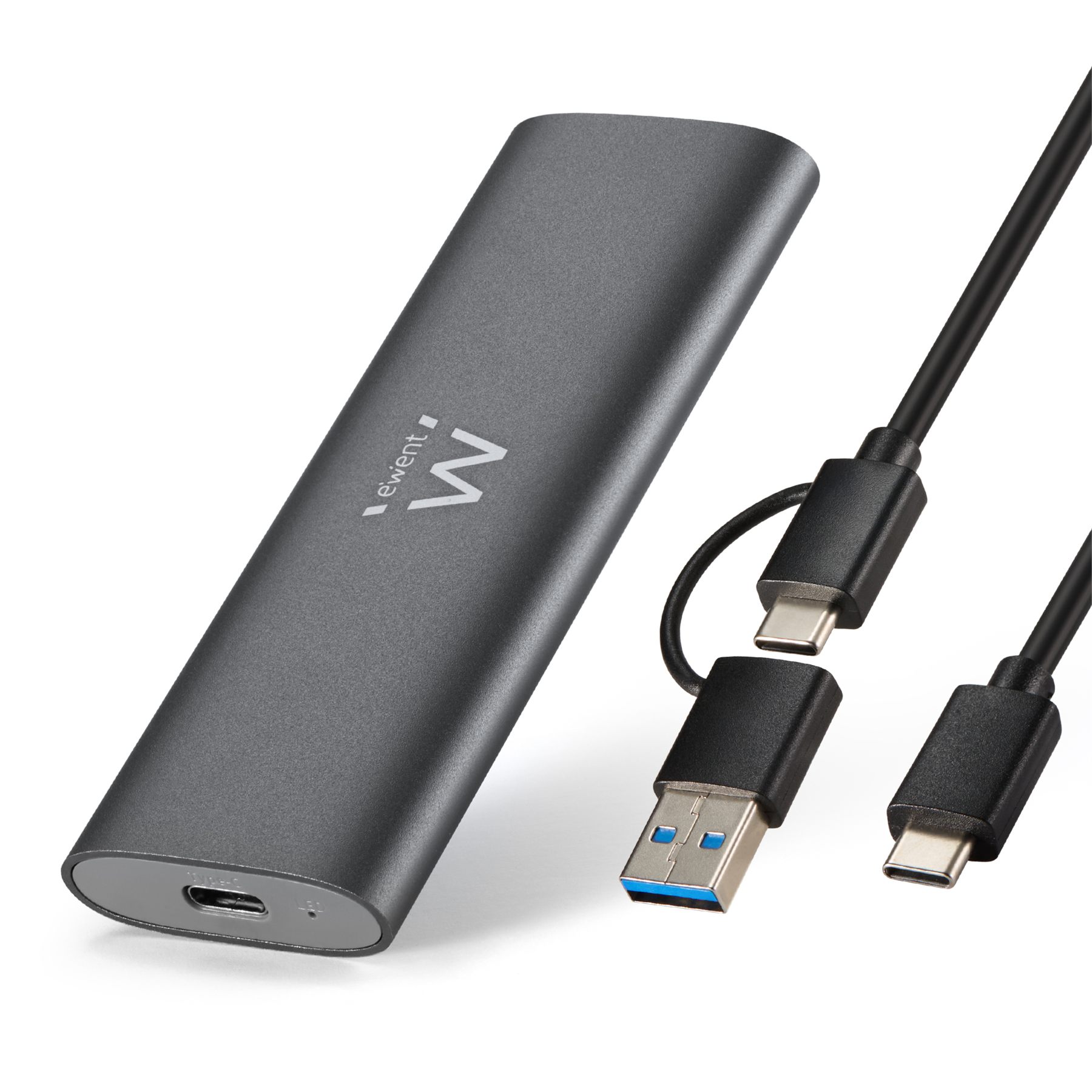 Ewent Ew7061 Caja Para Disco Duro Externo Caja Externa Para Unidad De Estado Sólido (SSD) Gris Oscuro
