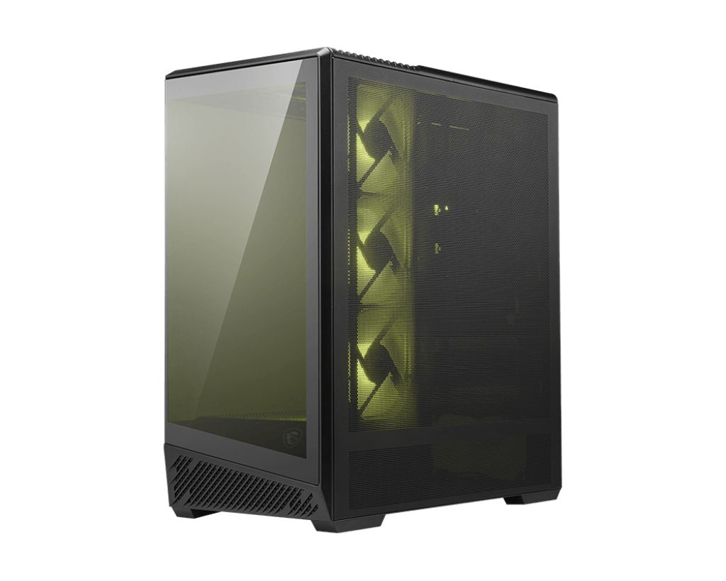 Caja MSI Mag Pano 130R Pz,3X2.5"+2X2.5"/3.5”,3X120+1X120 mm (Argb),2Xusb3.2+1Usb3.2 Type C+Audio+Micro,Mid Tower,Negra
