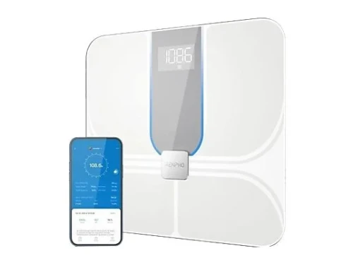 Renpho Elis Aspire C - Smart Wifi Body Scale - Ito - 3Aaa - 11X11x1in/28X28x2.5Cm - White