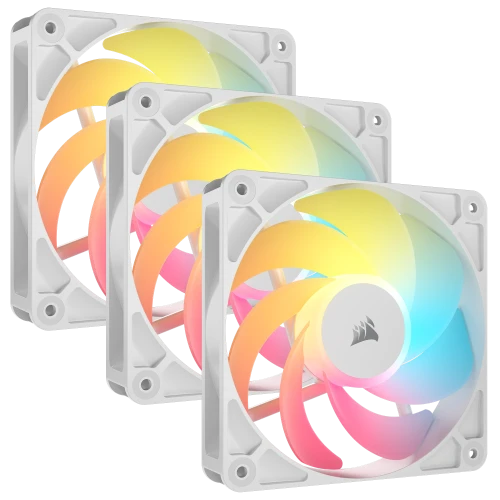 Corsair Rs120-R Argb Carcasa Del Ordenador Ventilador 12 Cm Blanco 3 Pieza(S)
