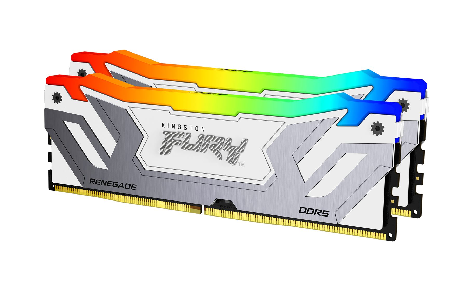 Memoria Kingston 48 GB 8400Mt/S DDR5 Cl40 Cudimm (Kit Of 2) Fury Renegade Rgb White Xmp - Kf584cu40rwak2-48