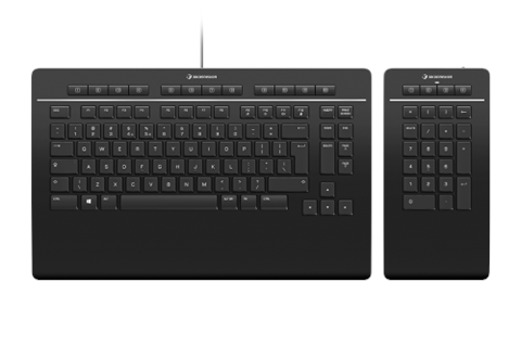 3Dconnexion Keyboard Pro With Numpad Teclado Oficina Usb + Rf Wireless + Bluetooth Qwerty Internacional De Ee.Uu. Negro