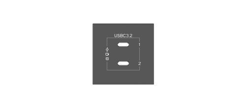 Kramer Room Connectivity Passive Black Module With 1 Usbc Ff Port Input. Male Output- Md-C/Cm(B) (80-000357)
