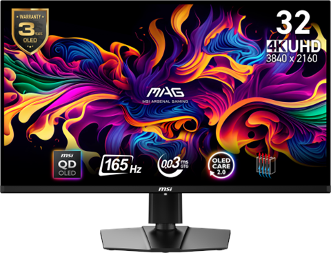 MSI Mag 321Up QD-OLED Pantalla Para PC 80 Cm (31,5") 3840 X 2160 píxeles 4K Ultra HD Negro