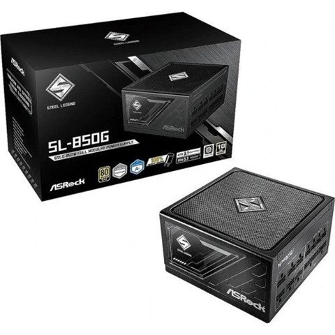 Fuente Alimentacion Asrock Sl-850G,Psu,850W,80 Plus Gold,135Mm,Modular,Pci-E 5.1 (12+4Pin)X1,Pci-E (6+2 Pin)X3,Sata (5 Pin)X9