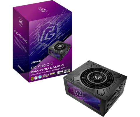 Asrock Phantom Gaming Pg-1300G Unidad De Fuente De Alimentación 1300 W 20+4 Pin Atx Atx Negro