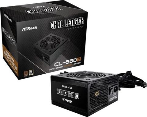 Fuente Alimentacion Asrock Cl-550B,Psu,550W,80 Plus Bronze,120Mm,Active Pfc,Pci-E (6+2 Pin)X4,Sata (5 Pin)X4