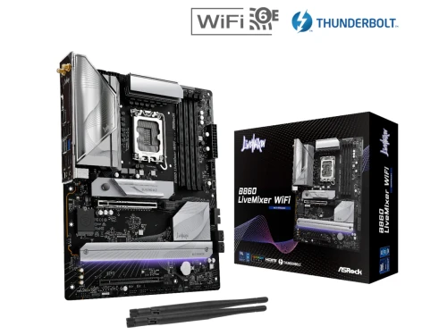 Placa Asrock B860 Livemixer Wifi,Intel,1851,B860,4Ddr5,USB 10Gbps,Wifi,Atx