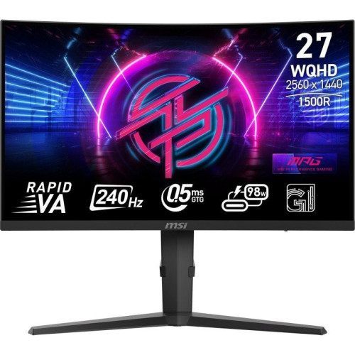 MSI Monitor Mpg 275Cqrxf. 27" Rapid Va Curvo 1500R. 2560X1440 . 240Hz. Negro
