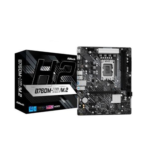 Placa Asrock B760m-H2/M.2,Intel,1700,B760,2Ddr5,96 GB,HDMI+Dp,4Sata+2M.2,5Usb 3.2+1Usb-C,Gblan,Matx