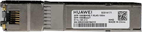 Huawei Electrical Transceiver,Sfp,Ge,Electrical Interface Module(100M,Rj45) (Sfp-1000Baset)