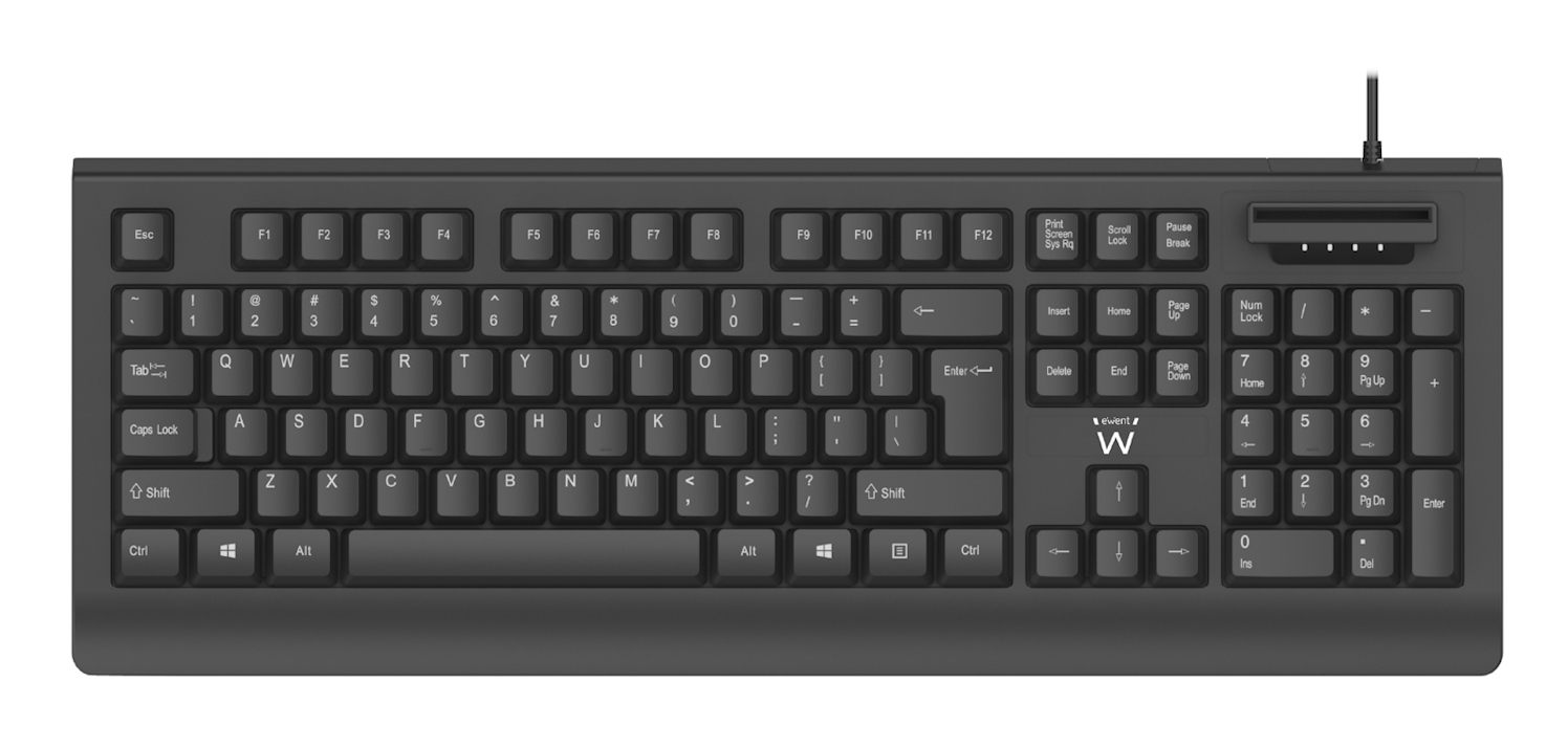 Ewent Ew3286 Teclado Universal USB Qwerty Español Negro