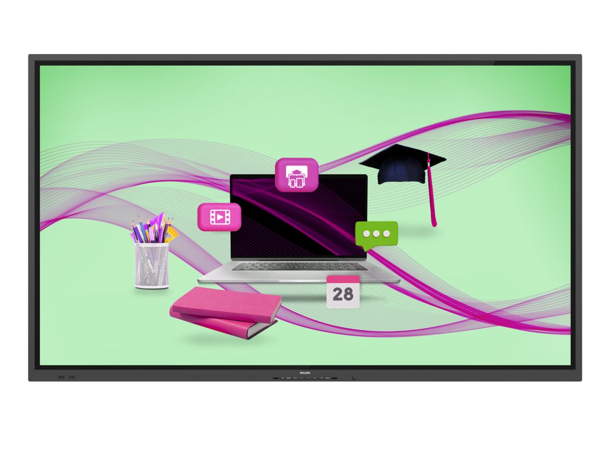 Philips 65Bdl4052e/02 Pantalla De Señalización Pantalla Plana Para Señalización Digital 165,1 Cm (65") Lcd Wifi 360 Cd / M² 4K Ultra HD Negro Pantalla Táctil Procesador Incorporado Android 11 18/7