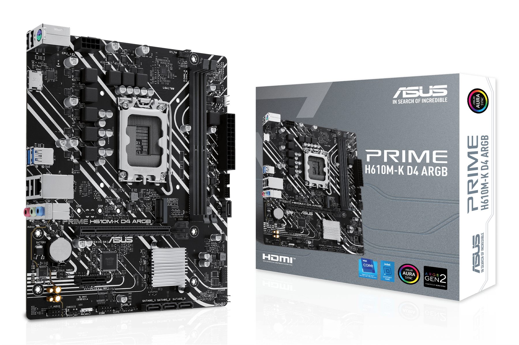 Asus Prime H610m-K D4 Argb Intel H610 Lga 1700 Micro Atx