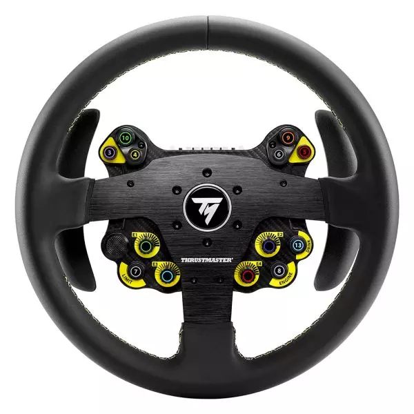 Thrustmaster Evo Racing 32R Leather Negro, Amarillo Volante PC, Playstation 4, Playstation 5, Xbox, Xbox One