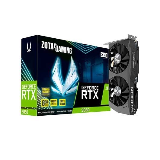 Vga Zotac RTX 3050 Eco,Nv,Rtx3050,GDDR6,8 GB,128Bit,HDMI+3Dp,2 Ventiladores (Zt-A30500k-10M)