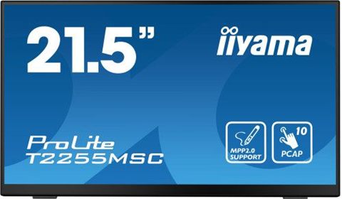 Monitot Iiyama 22" Tactil Capacitivo, T2255msc-B1, IPS, 60Hz, 5 Ms, HDMI, USB, DisplayPort, Alt, Vesa 100 X 100