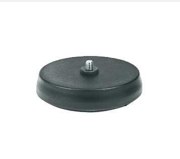 Bosch Lbc1227/01 Soporte De Sobremesa Para Micrófono, Negro Mate, Base De Hierro Fundido Pesada Y Redonda, 130 Mm (5,12 In) De Diámetro Con Goma Amortiguadora En La Parte Inferior, Con Perno Whitworth De 3/8 In.