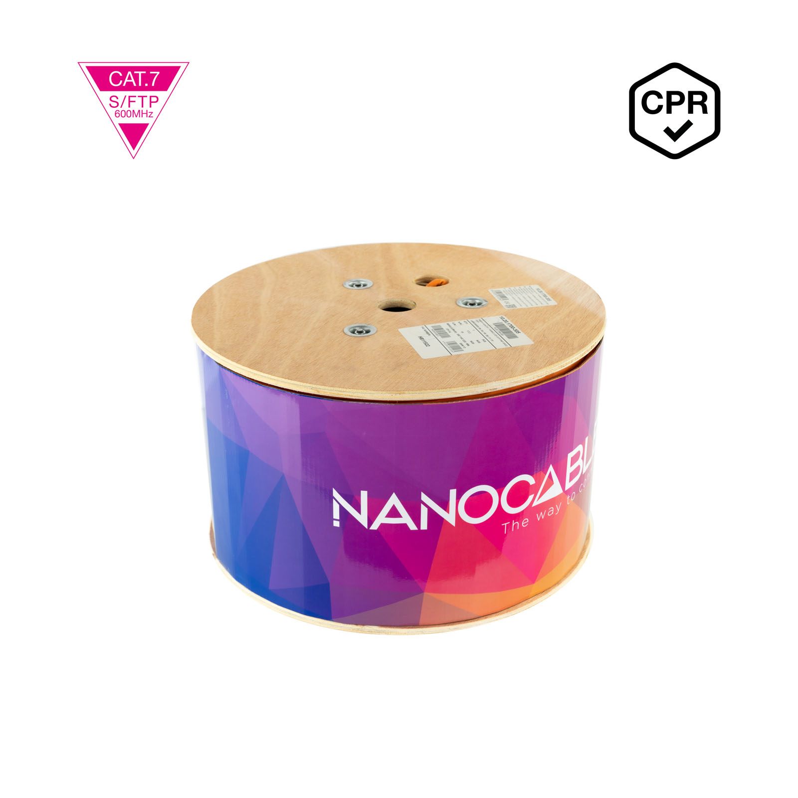 Nanocable Cable De Red Cat.7 Lszh Sftp Pimf Awg23, Naranja, 305M