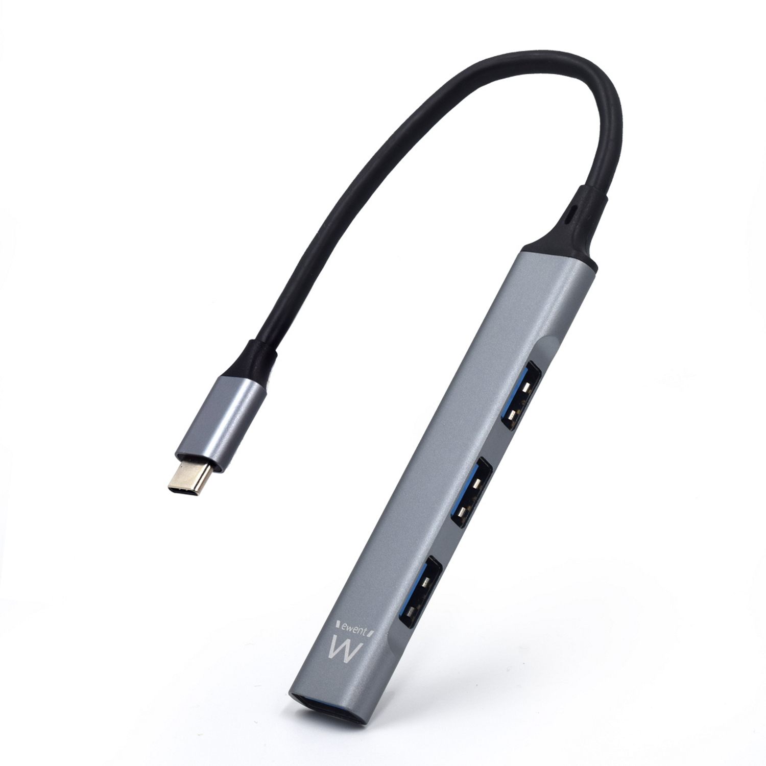 Ewent Ew1145 Hub De Interfaz USB 3.2 Gen 1 (3.1 Gen 1) Type-C 5000 Mbit/S Gris, Plata