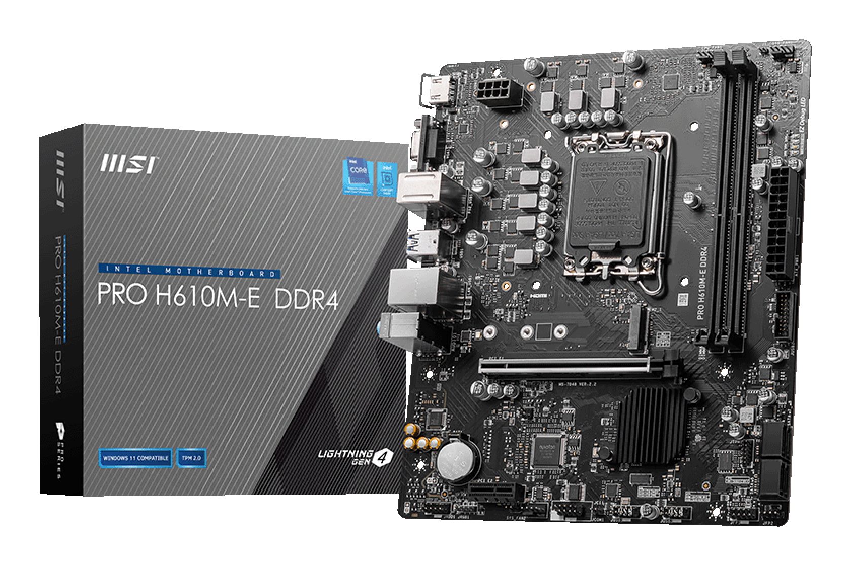 MSI Pro H610m-E DDR4 Placa Base Intel H610 Lga 1700 Micro Atx