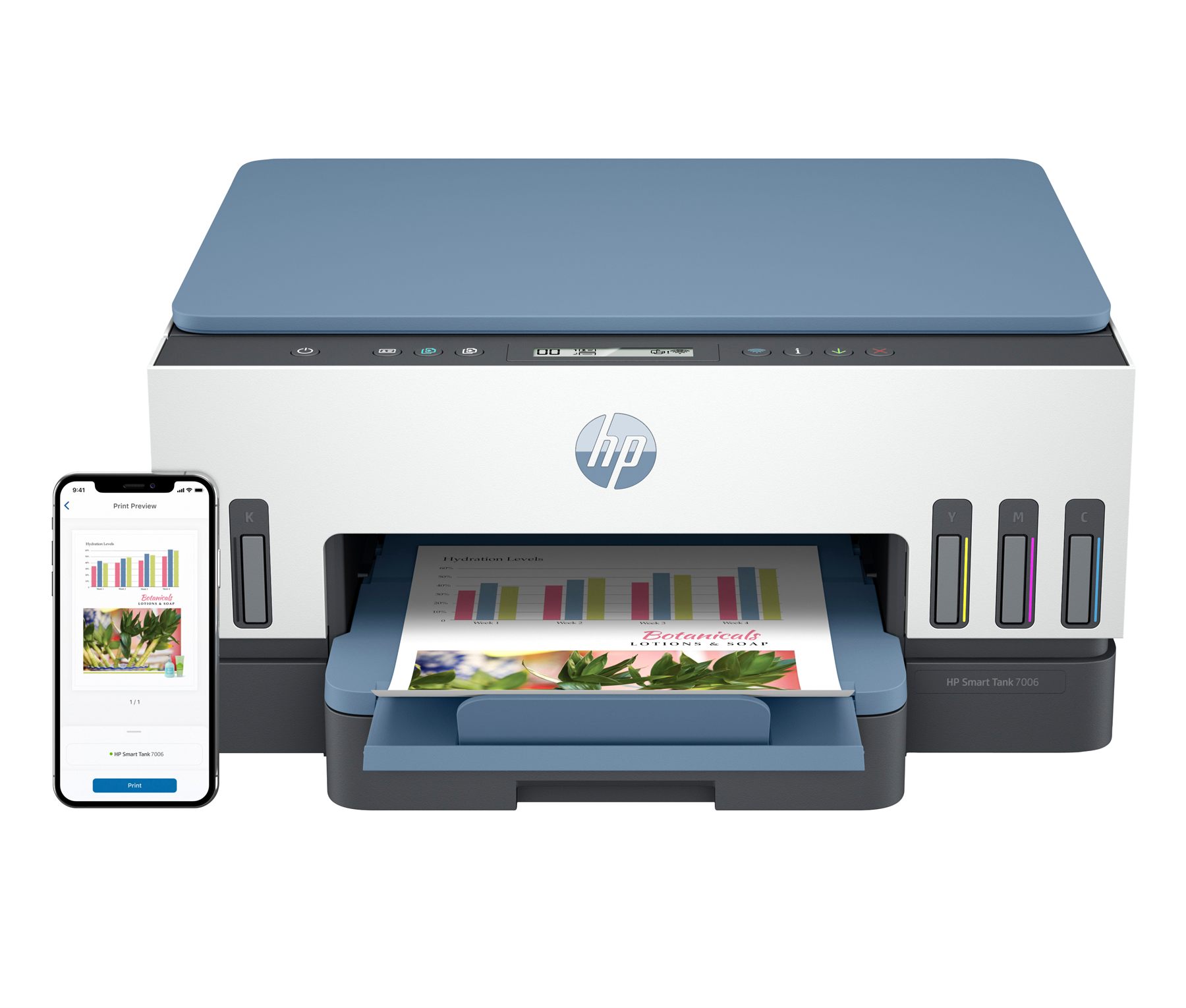 Hp Smart Tank Impresora Multifunción 7006, Impresión, Escaneado, Copia, Wi-Fi, Escanear A Pdf