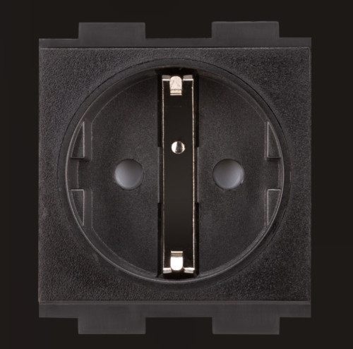 Crestron Ac Power Outlet Module For Ft2 Series, Single, European "Schuko,” Type F (Ft2a-Pwr-Eu-1-Basic) 6508436