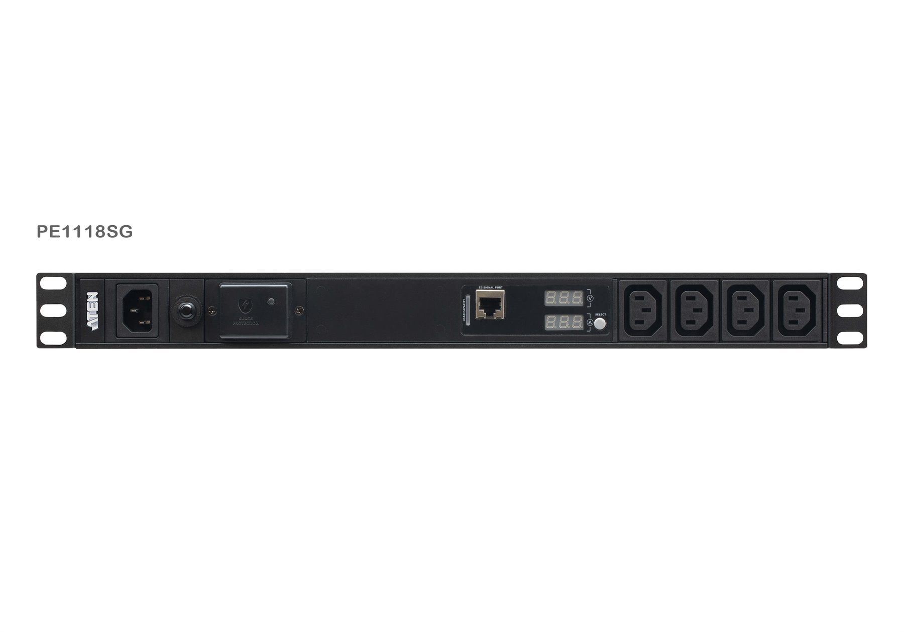 Aten 18-Outlet 1U Pdu With Current &Amp; Voltage Lcd Display, Overcurrent And Surge Protection (10A) (16X C13) (Pe1118sg-At-G)