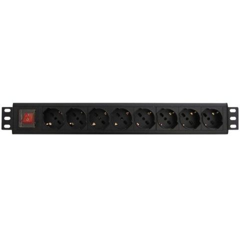 Wp Wpn-Pdu-G01-08 Unidad De Distribución De Energía (Pdu) 1.5U Negro 8 Salidas Ac