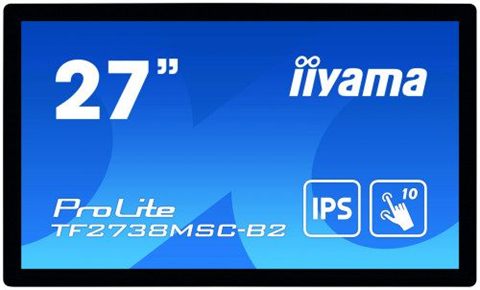 Iiyama Prolite Tf2738msc-B2 Monitor Pantalla Táctil 68,6 Cm (27") 1920 X 1080 píxeles Multi-Touch Multi-Usuario Negro