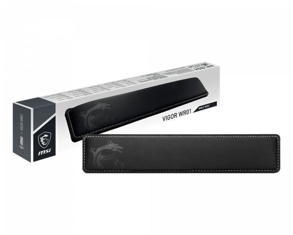 MSI Vigor-Wr01 Descansa Muñecas Espuma De Memoria, Caucho Negro