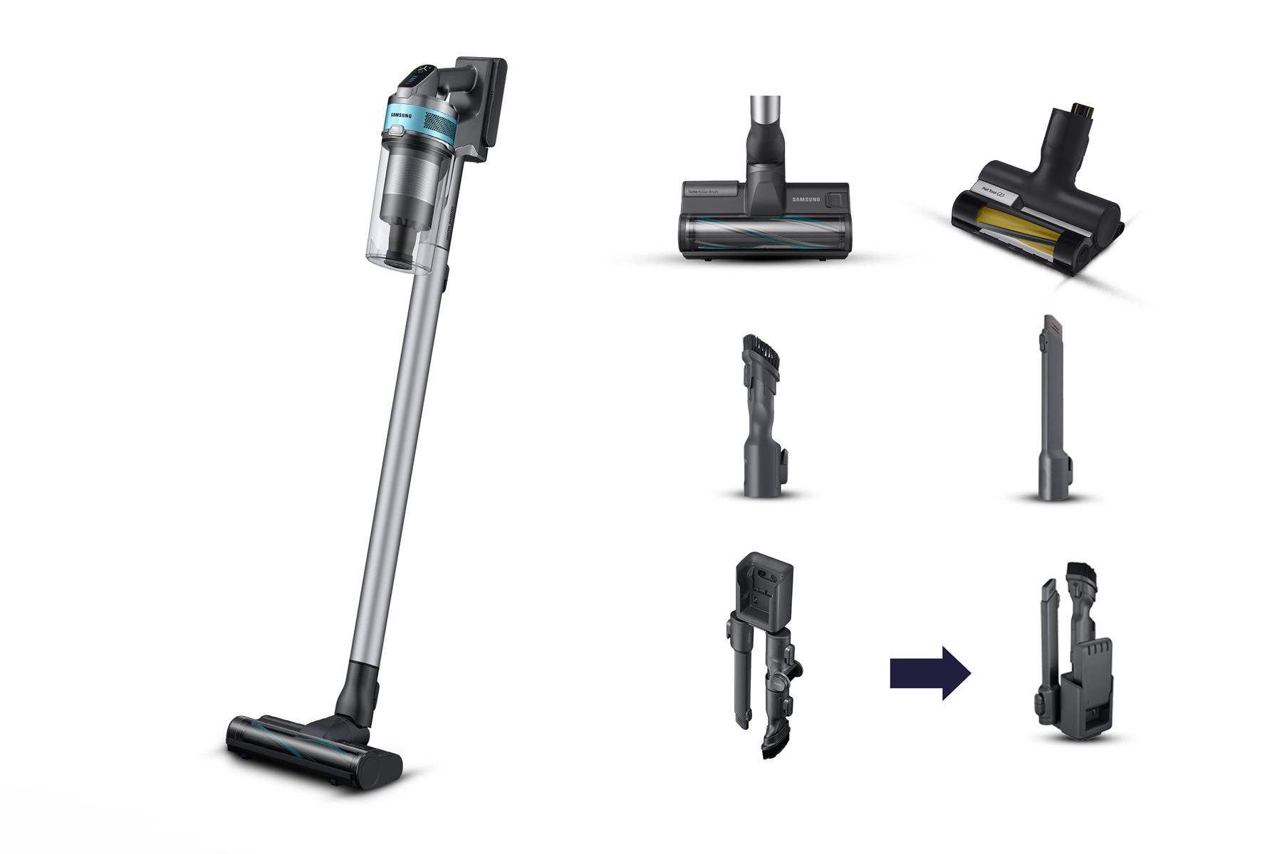 Aspirador Escoba Con Batería Samsung Jet 75B Pet/ 21.6V/ Autonomía 210 Min