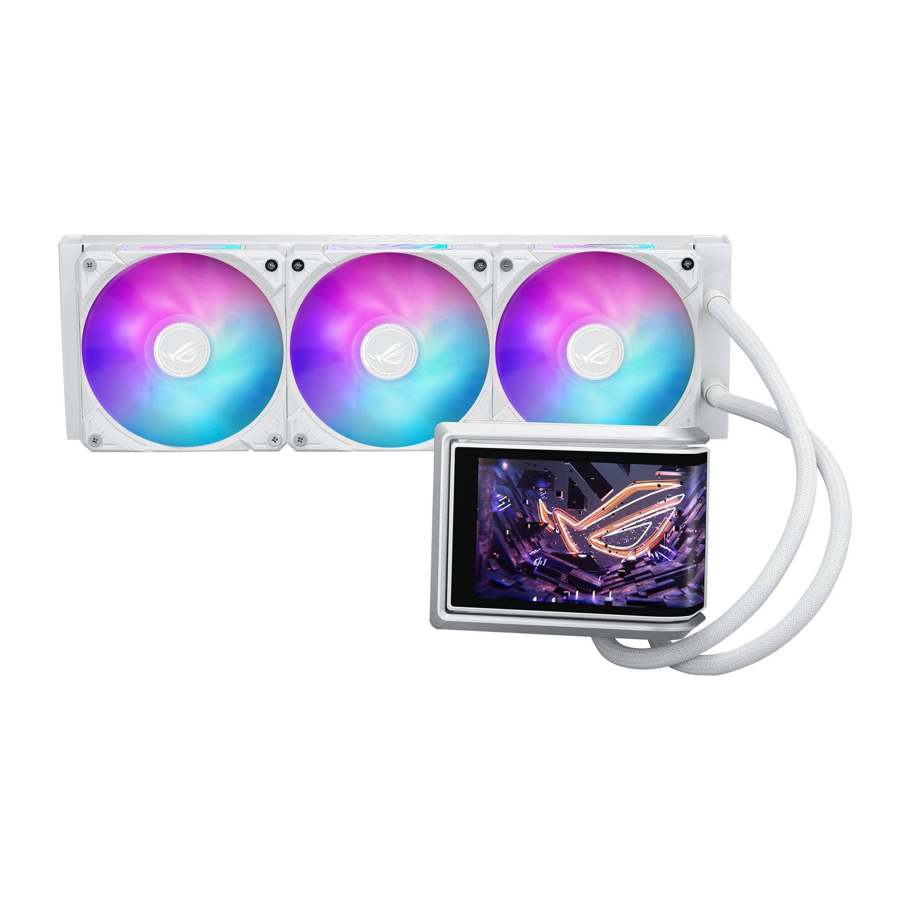 Sistema De Refrigeracion Liquida Asus Para CPU Rog Ryuo Iv 360 Argb White Edition,Pantalla Amoled