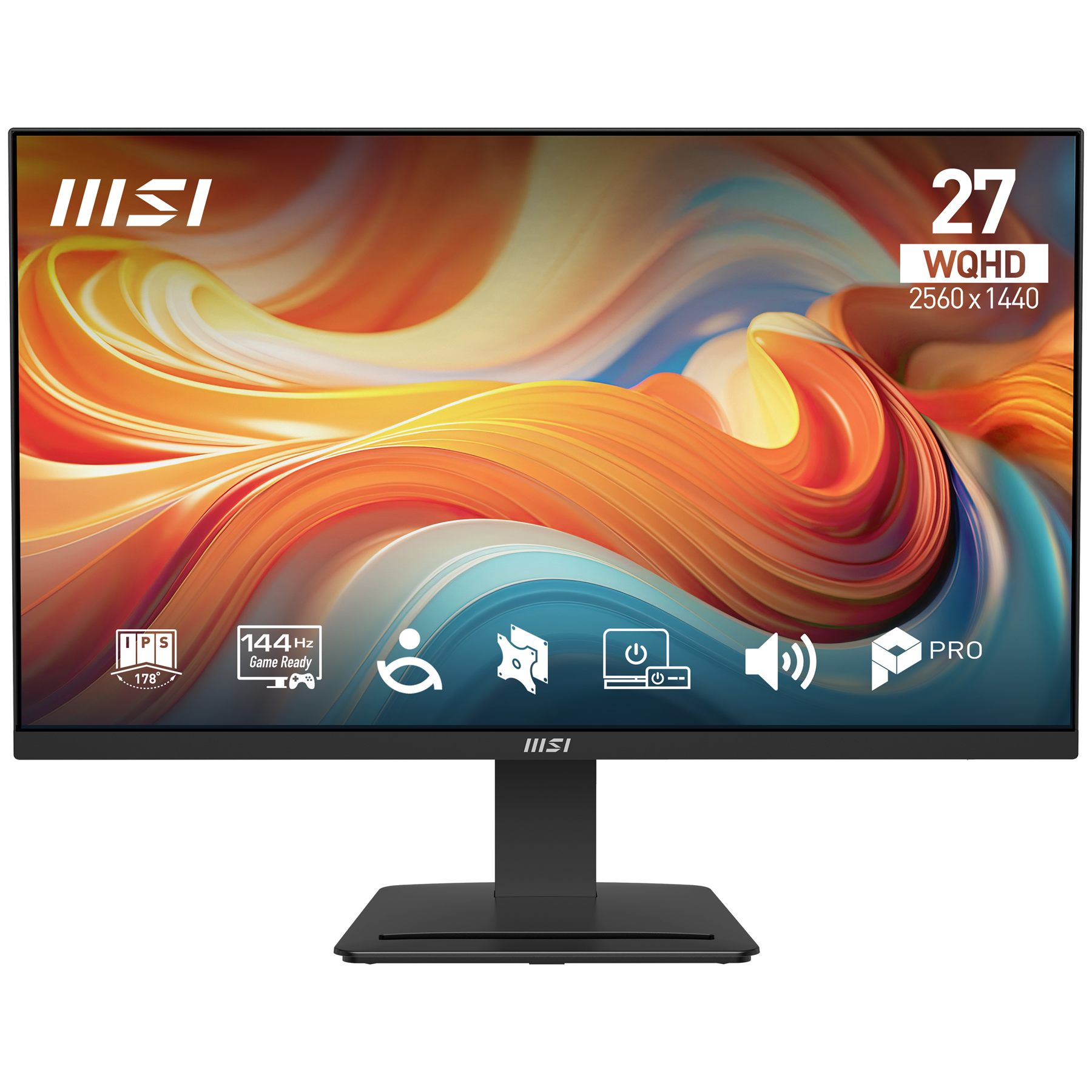 MSI Monitor Pro Mp273q E14. 27" Ips Flat. 2560X1440. 144Hz. Negro