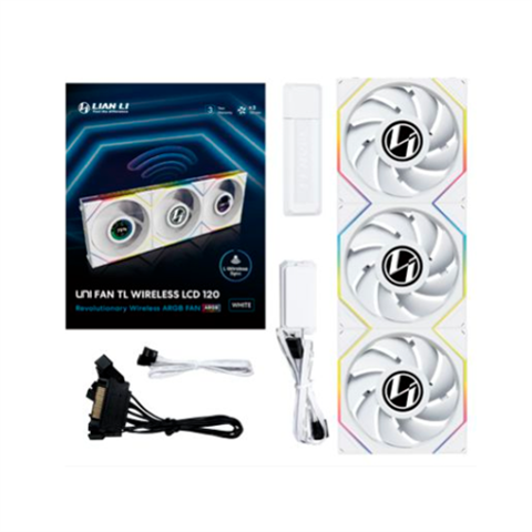 VENTILADOR 120X120 LIAN LI UNIFAN TL-LCD WIRELESS WHITE