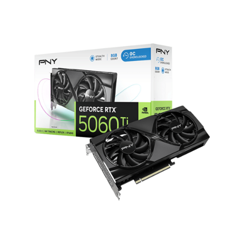 TARJETA GRÃFICA PNY RTX 5060TI OVERCLOCKED DUAL FAN 8GB