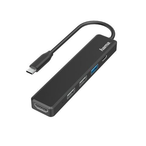 DOCKING HAMA 5PUERTOS USB-C NEGRO