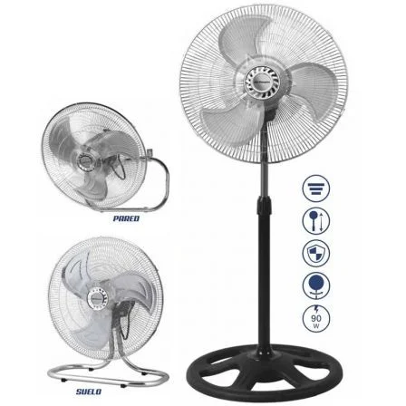 Ventilador 3 En 1 Orbegozo Pws 0547/ Sobremesa/ Pie/ Pared/ 90W/ 3 Aspas 45Cm/ 3 Velocidades