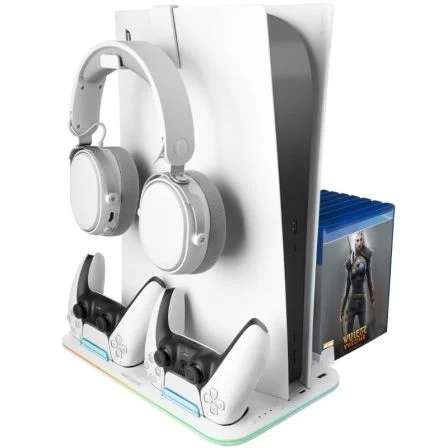Soporte Multifunción Rgb Para Ps5 Mars Gaming Mps5-B2/ Blanco