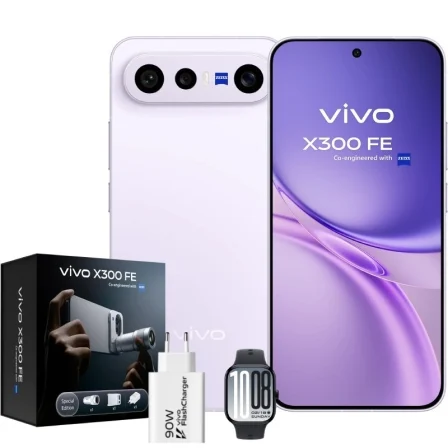 Smartphone Vivo X300 Fe 12Gb/ 512Gb/ 6.31"/ 5G/ Púrpura/ Incluye Extensor Teleobjetivo + Vivo Watch Gt2