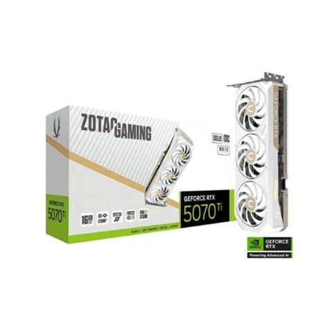 TARJETA GRÃFICA ZOTAC RTX 5070 TI SOLID CORE OC 16GB WHITE
