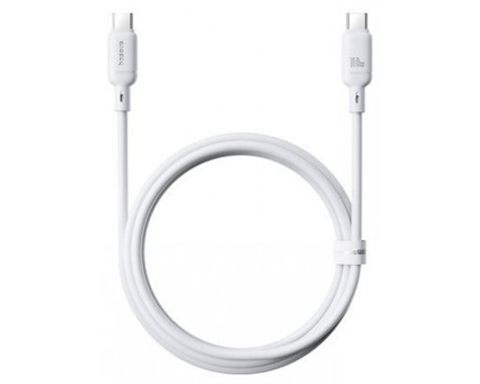 Os-Baseus Silky Fast Charging Data Cable Usb-A To Usb-C 3A 1M Moon White