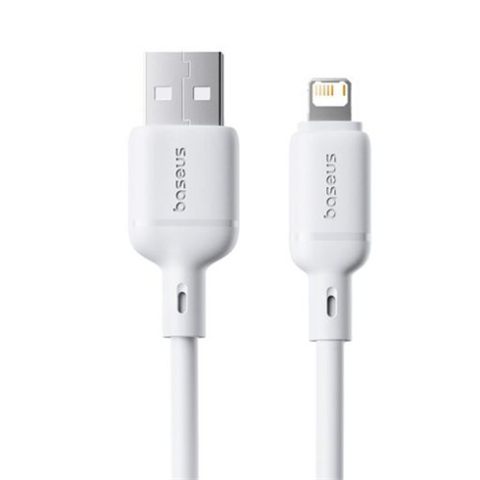 Os-Baseus Silky Series Fast Charging Cable Usb To Ip 2.4A 1M Moon White