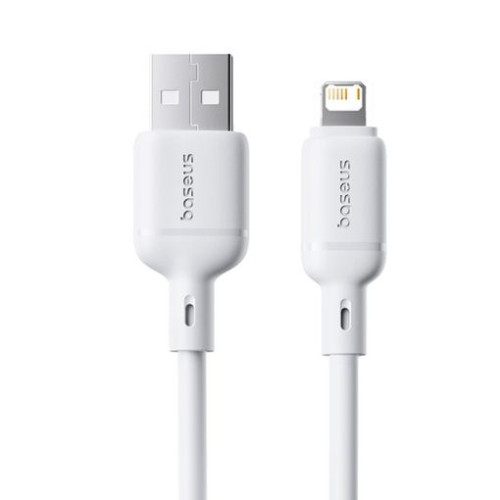 Os-Baseus Silky Series Fast Charging Cable Usb To Ip 2.4A 1M Moon White