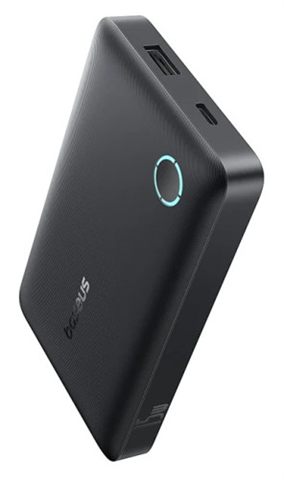 Os-Baseus Enerfill Fp11 Power Bank 10000Mah 15W Cosmic Black (Includes Simple Type-C To Type-C Cable 20V/3A 30Cm Black)