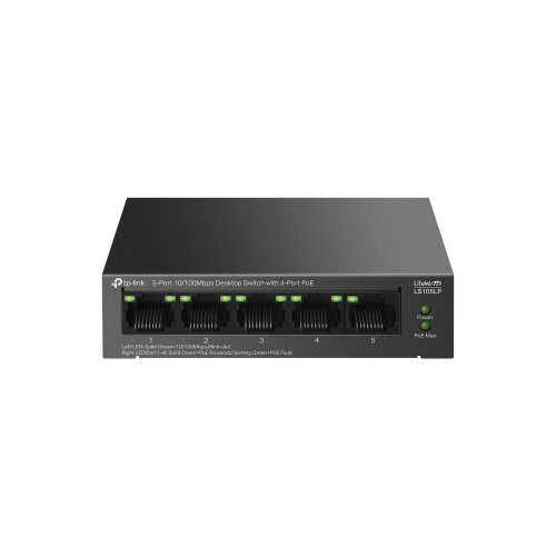 Tp-Link Litewave Ls105p No Administrado Fast Ethernet (10/100) Energía Sobre Ethernet (Poe) Negro